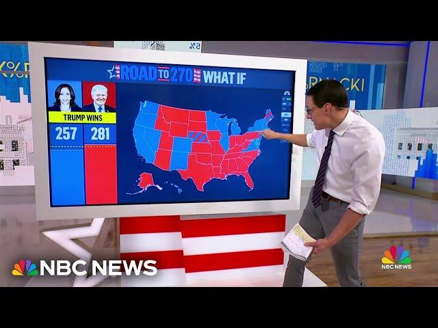 Steve Kornacki: What the road to 270 looks like for Kamala Harris and Donald Trump