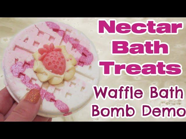 Nectar Bath Treats - Strawberry Vanilla Waffle Bath Bomb Demo!