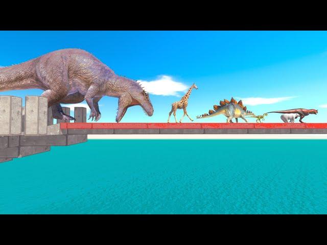 Double Decker Bridge Race: Who Can Escape The Giant Dinosaurs And Win This Challenge?