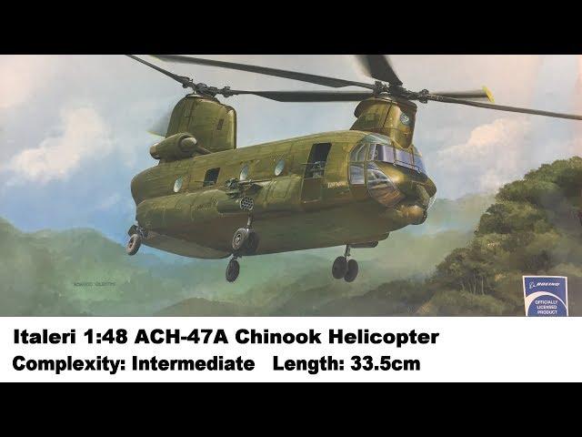 Large Scale! Italeri 1:48 ACH-47 Chinook Helicopter Kit Review