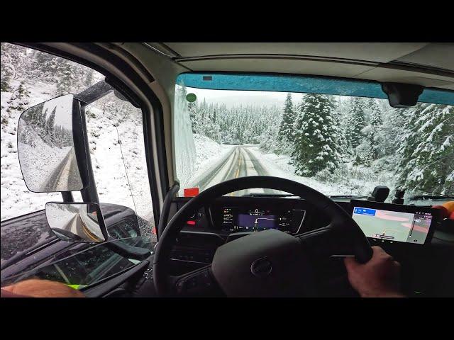 First snow this year 06.10.2023 I'm testing the new Volvo POV Truck Driving Norway 4K60 VOLVO FH540