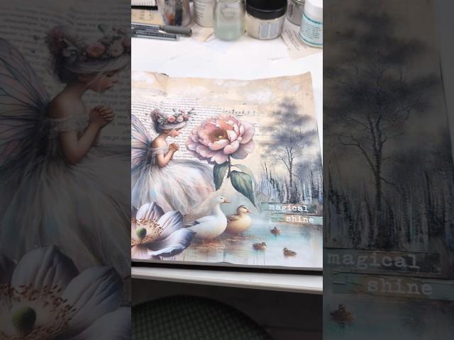 ️ Full video tutorial on YouTube channel #art #craft #journaling #collage #diy #painting