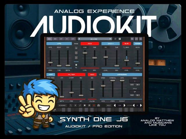 AudioKit Synth One J6 - 100% FREE - The Sound Test Room Preset Bank Demo - iPad