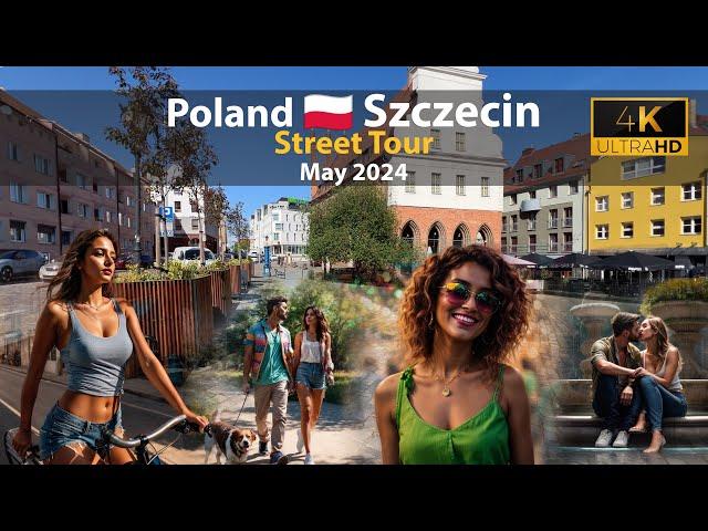 May walking ️ Beautiful day - Szczecin  Poland - 2024- 4k