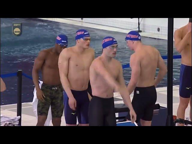 NCAA MEN'S SWIMMING : FLORIDA BEATS TEXAS AND NCAA RECORD - 200MEDLEY RELAY !