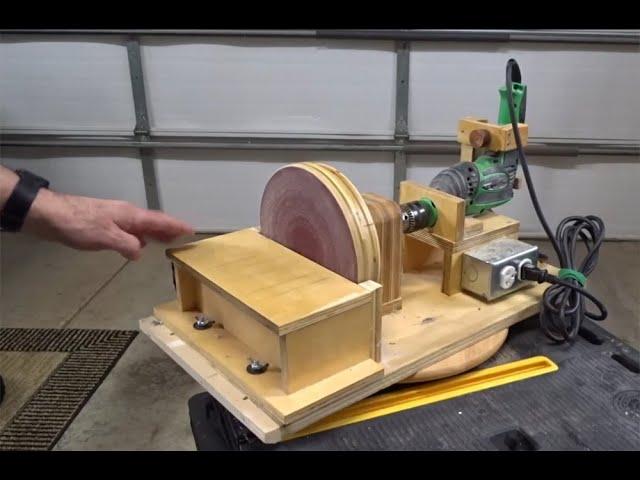 DIY Drill Powered 8" Disc Sander