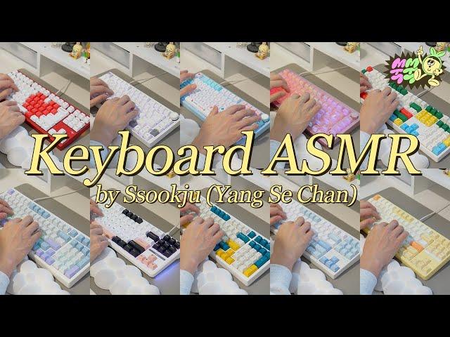 [ASMR] Yang Se Chan trying 10 different keyboards (ft. Monologue) │ Typing Sounds by Ssookju