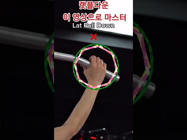헬린이 운동 가이드, 랫풀다운 완벽 가이드 #shorts #랫풀다운 #랫풀다운자세 #등운동