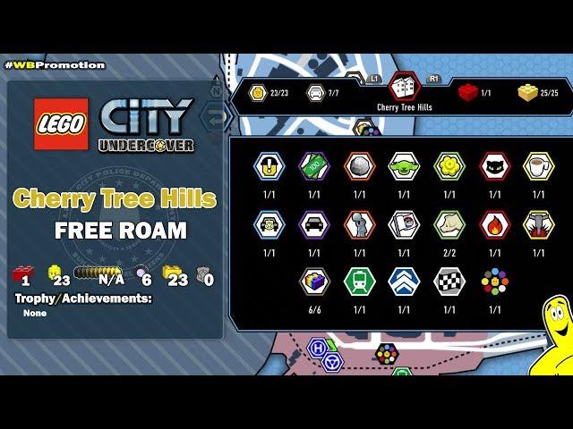 Lego City Undercover: Cherry Tree Hills FREE ROAM (All Collectibles) - HTG