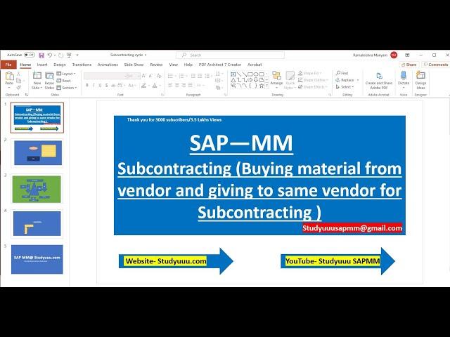 SAP MM-: Subcontracting (Buying material from vendor and giving to same vendor for Subcontracting )