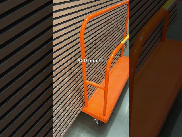 Affordable wood slat panels, that were only $50 each ! #woodslatwall #lifestyle #homeimprovement