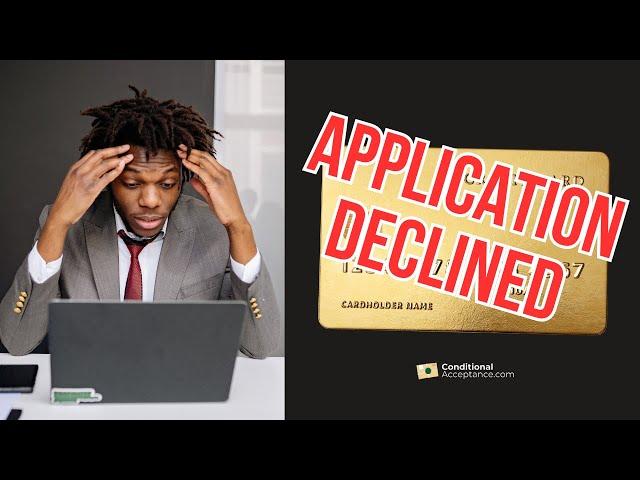 DENIED CREDIT CARD APPLICATION?  - HERE'S WHAT TO DO