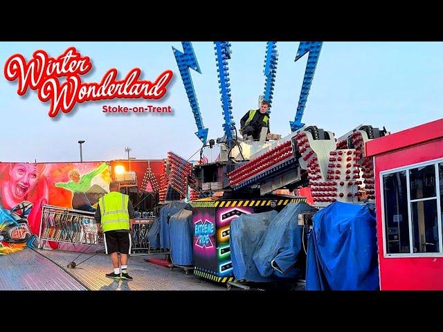 Funfair Ride Build Up Video - James Danter's EXTREME - Winter Wonderland Stoke