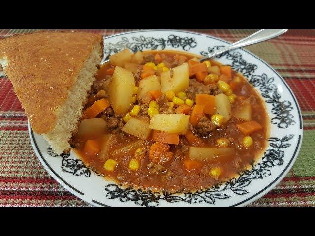 Hamburger Soup - Cowboy Soup - One Pot Meal - The Hillbilly Kitchen