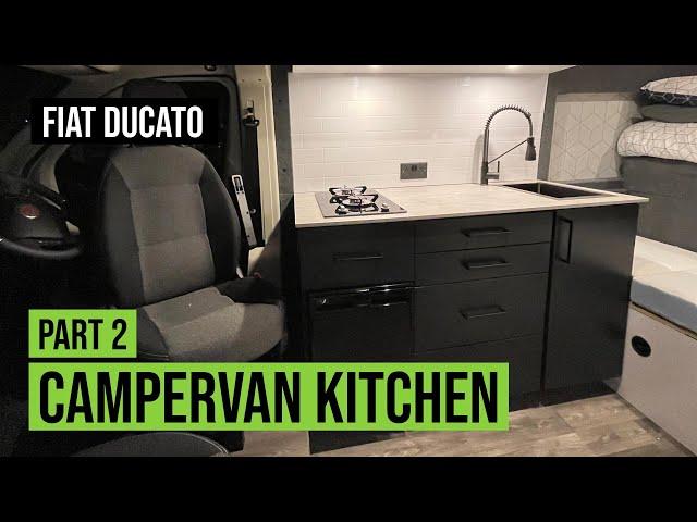 MODERN Campervan Kitchen Pt 2 | Fiat Ducato L2H2 | UK Self-Build Campervan Conversion