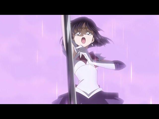 Sailor Saturn swings the Silence Glaive - Crystal