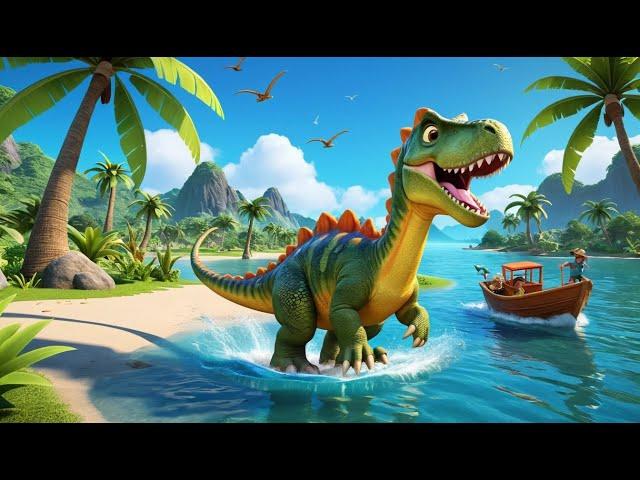 Row Row Your Dinosaur | Fun Dinosaur Nursery Rhyme for Toddlers | Early Learning Songs
