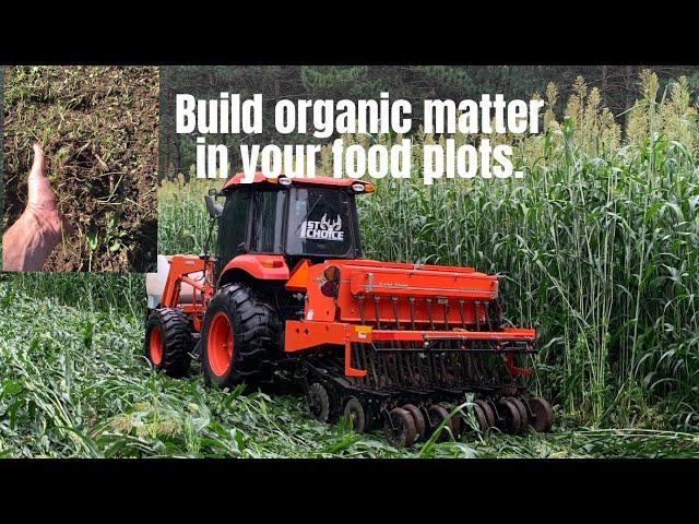 How to build organic matter in your food plots.