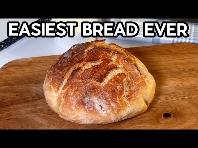 EASY Bread with just 4 ingredients: water, yeast, flour, salt