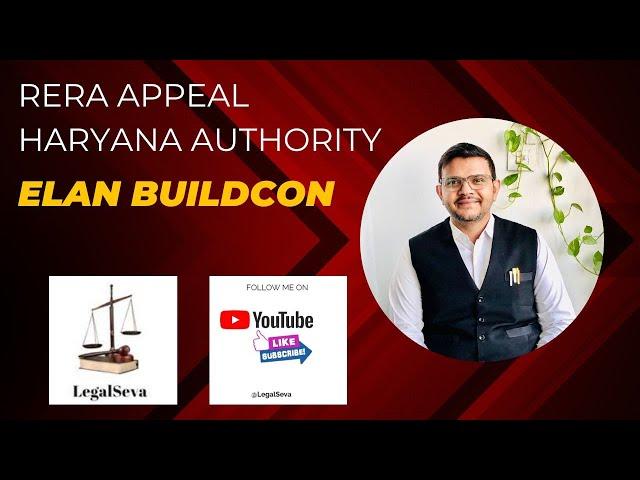 Elan Buildcon RERA Appeal Haryana Authority