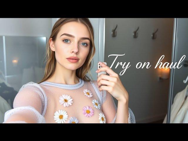 [4K] 2025 Transparent Try-On Haul | See-Through Fashion Must-Haves