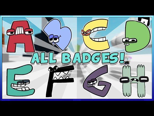 HOW TO FIND ALL 41 BADGES in Find The Alphabet Lore Characters (41) | ROBLOX