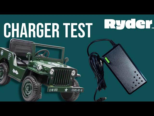 Ryder Toys Charger Test for 12V 24V Wall Charger Electric Ride On Kid Car Not Working Power Wheels