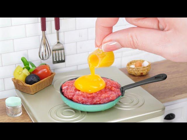 Easy Miniature Bacon Guacamole Grilled Cheese Sandwich Recipe | Tiny Sandwich by Miniature Cooking