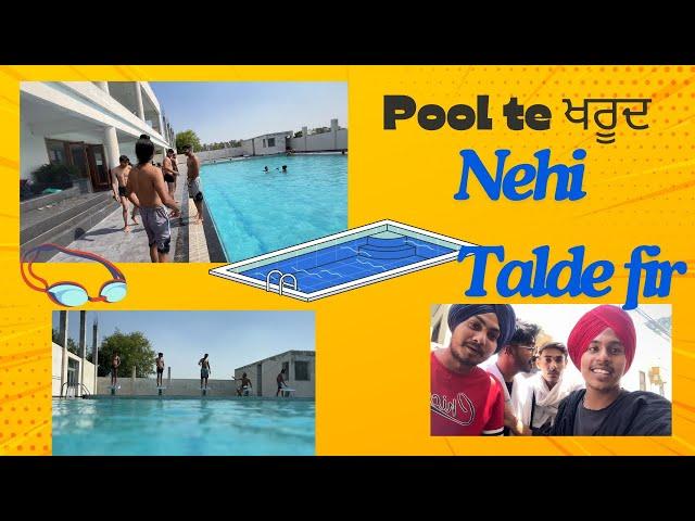 Pinda wale on Pool  | Pool te ਖਰੂਦ | Gurkirat Gill Vlogs