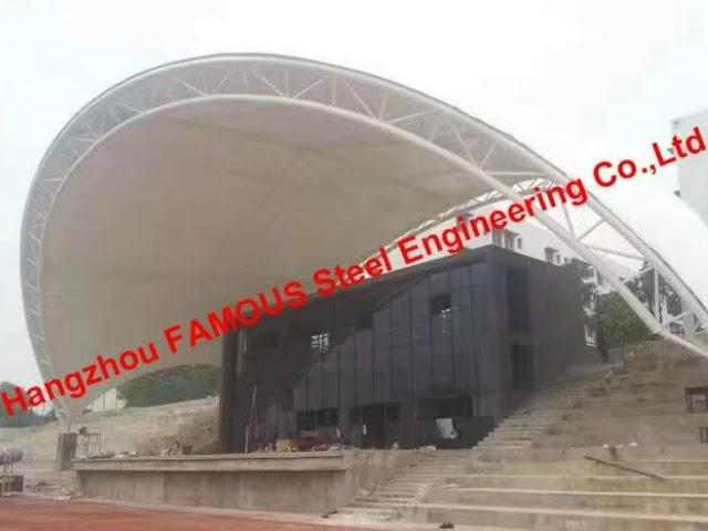 China High Tensile Fabric PVDF Membrane Structural Sports Stadiums Construction