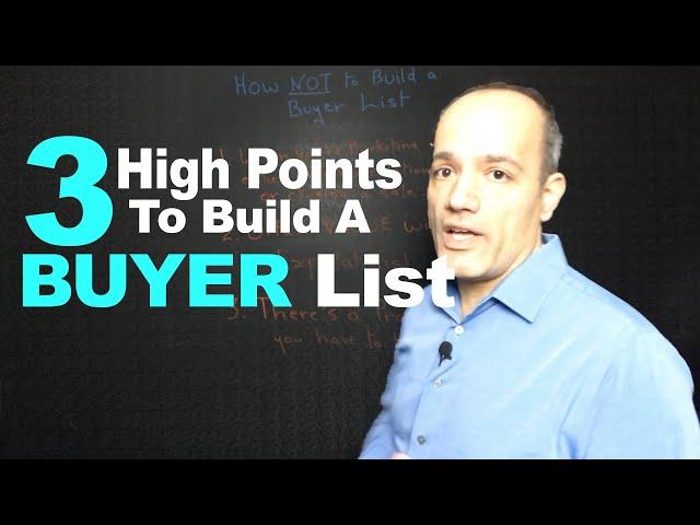 3 High points to build a buyer list