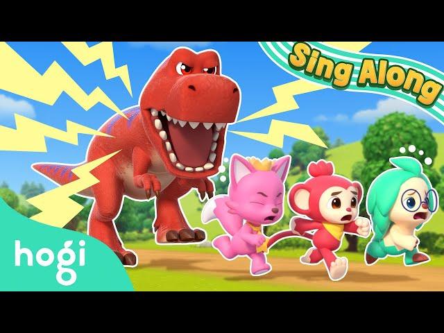 T-Rex in Wonderville ｜Sing Along with Hogi｜T-rex Has Big Feet. Run, Run, Run Away!｜Hogi Pinkfong