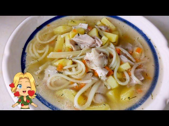 Вкусный обед/Куриный суп/Без зажарки!
