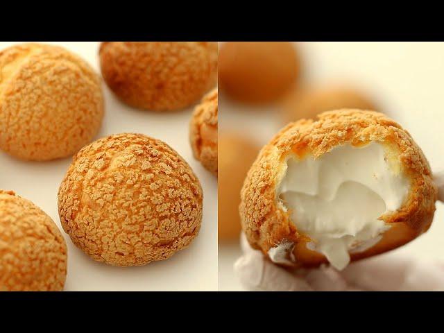 이 레시피로 실패 없는 순우유 쿠키슈 만들어보세요/pure milk Cream Puffs/cookie choux