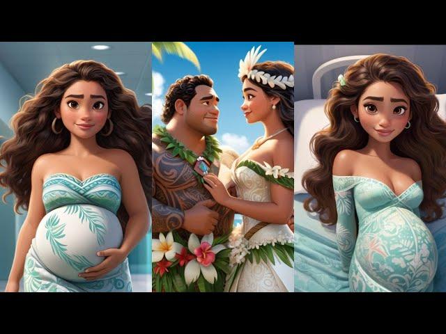 #disneyprincess Moana pregnant & giving birth. Becoming a mom. Disney fan fiction. Motherhood.