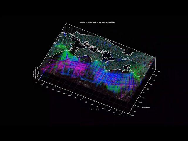 UT leads largest seismic data set ever created: Nankai 3D ray paths and data sources