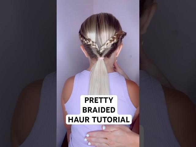 PRETTY BRAIDED HAIR TUTORIAL | Audrey and Victoria #hairstyle