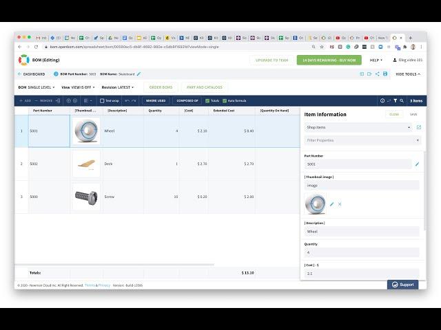 OpenBOM  - Create Your First BOM