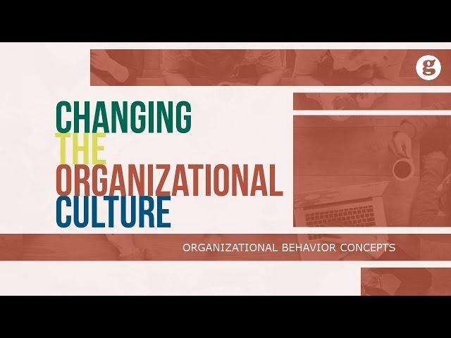 Changing the Organizational Culture