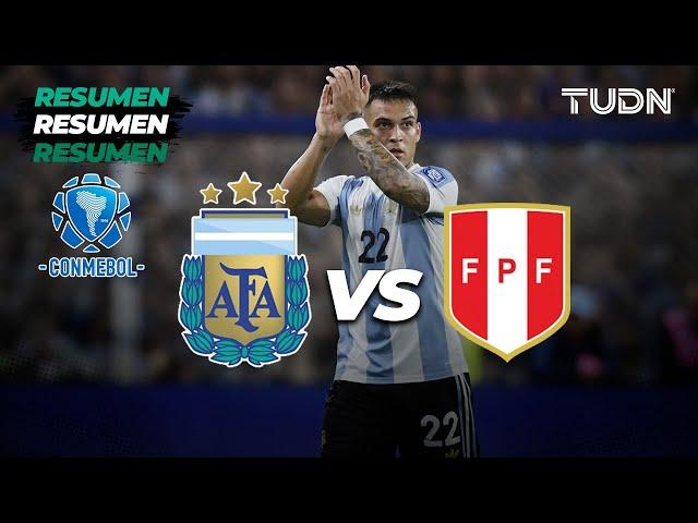 Resumen | Argentina vs Perú | CONMEBOL-Eliminatoria 2024 | TUDN