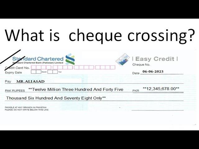 Cross cheque kya huta hai in urdu and Hindi