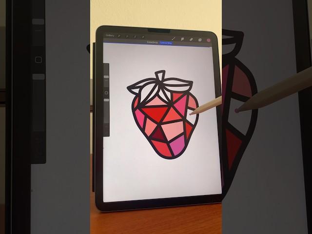 Stained glass  #digitalart #illustration #procreate #drawing #ipadart #strawberry #howtodraw #draw