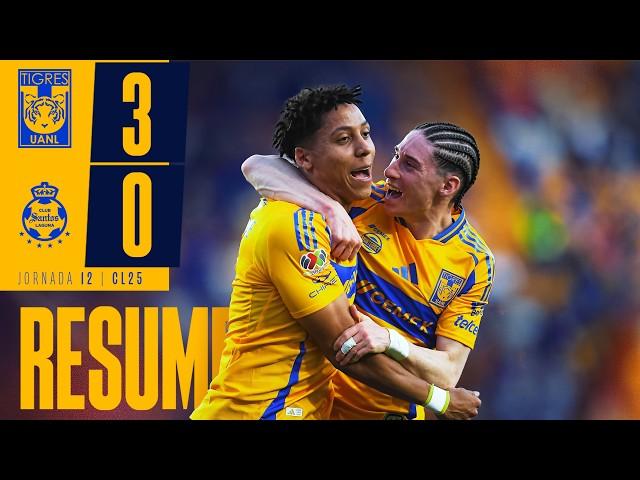  Resumen Liga MX | Tigres 3-0 Santos | Jornada 12 | Clausura 2025