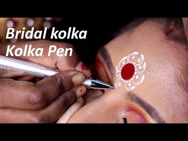 Very Easy Kolka design with Pen || কম সময়ে ব্রাইডাল কলকা পেনের সাহায্যে |Bridal Kolka|| kolka/bindi