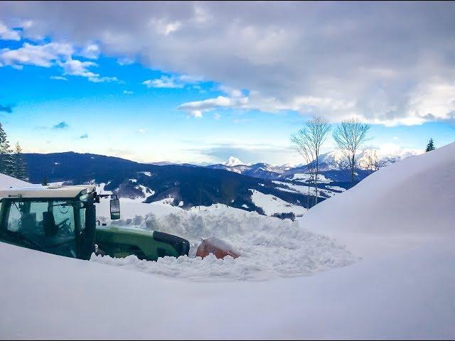 Schneeräumung im Forst - Extremeinsatz 2019 - Lohnunternehmen Hemetsberger