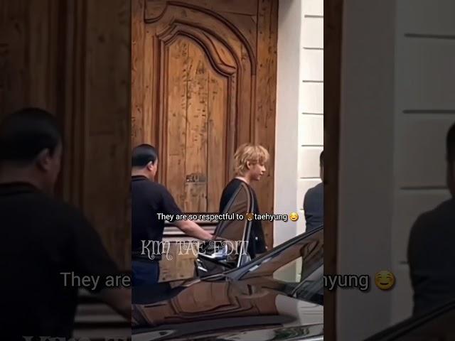 taehyung's bodyguard are so respectfull towards him#bts #taehyung #shorts