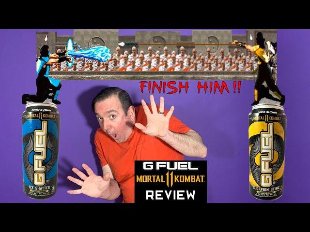 GFuel Mortal Kombat Energy Drink Review. Ice Shatter and Scorpion Sting Mortal Kombat GFuels!