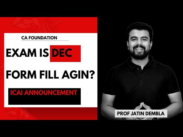 Foundation Exam in Dec | Registration Open Agin