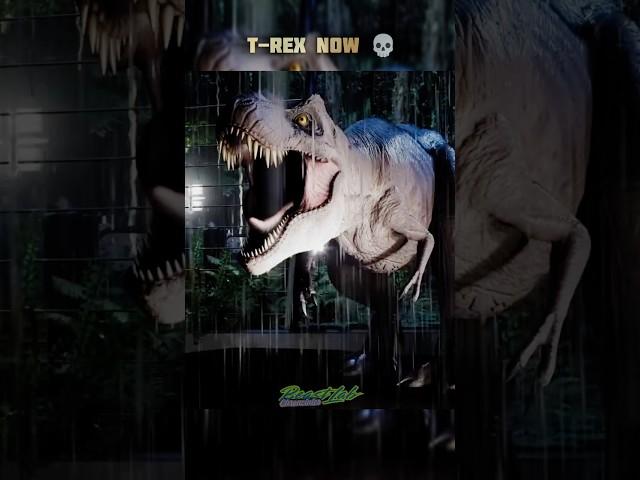 Trex then  vs Trex Now  #jurassicworld #indominusrex #edit #drex #dinosaur #jurassicpark #trex