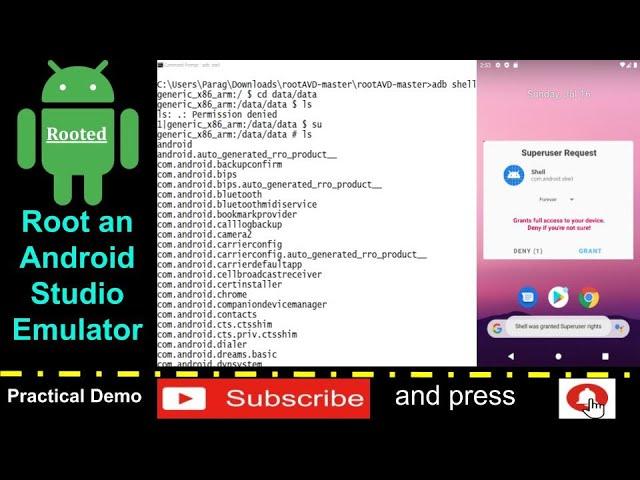 Root an Android Studio AVDs - Practical Demo on Root Android Studio Emulator with API 30